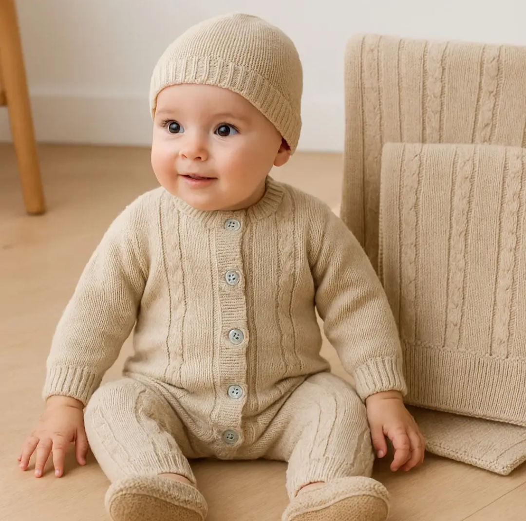 Set 4 pezzi TRECCIA cotone bio 🌱