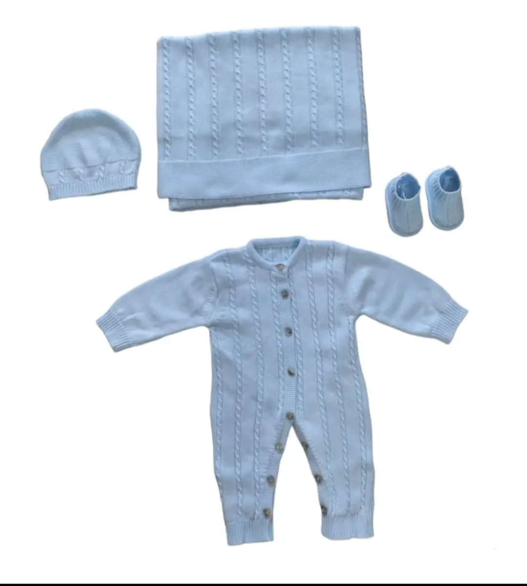 Set 4 pezzi TRECCIA cotone bio 🌱