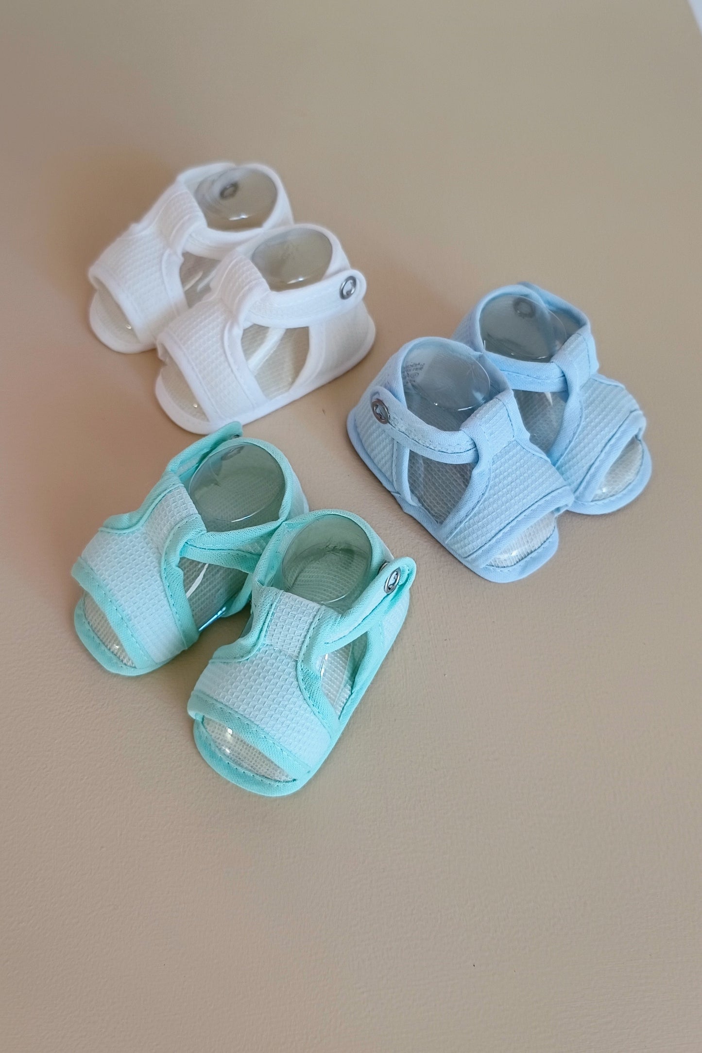 Sandali in cotone 0-3 mesi