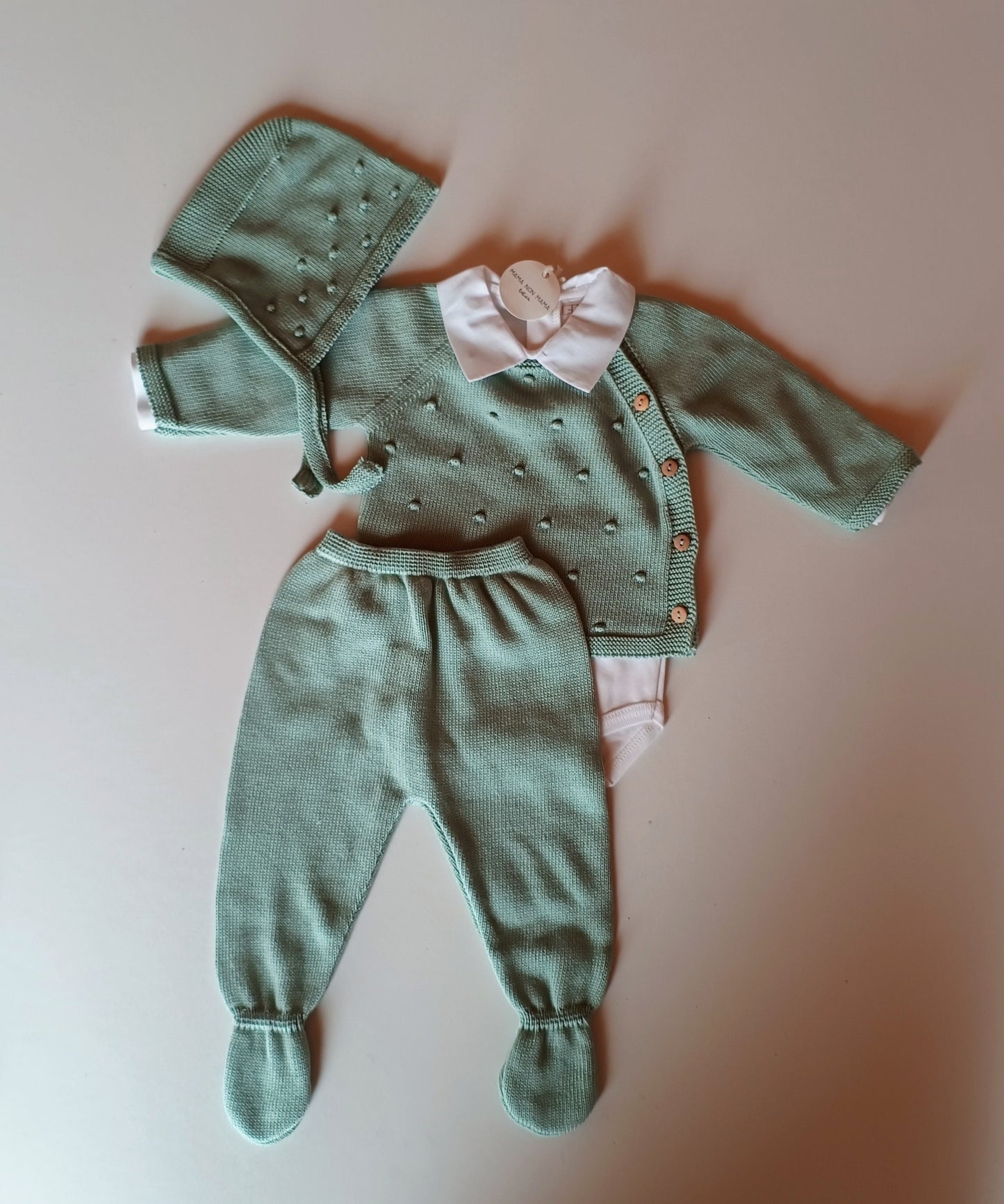 SET 3 pezzi PERLA verde