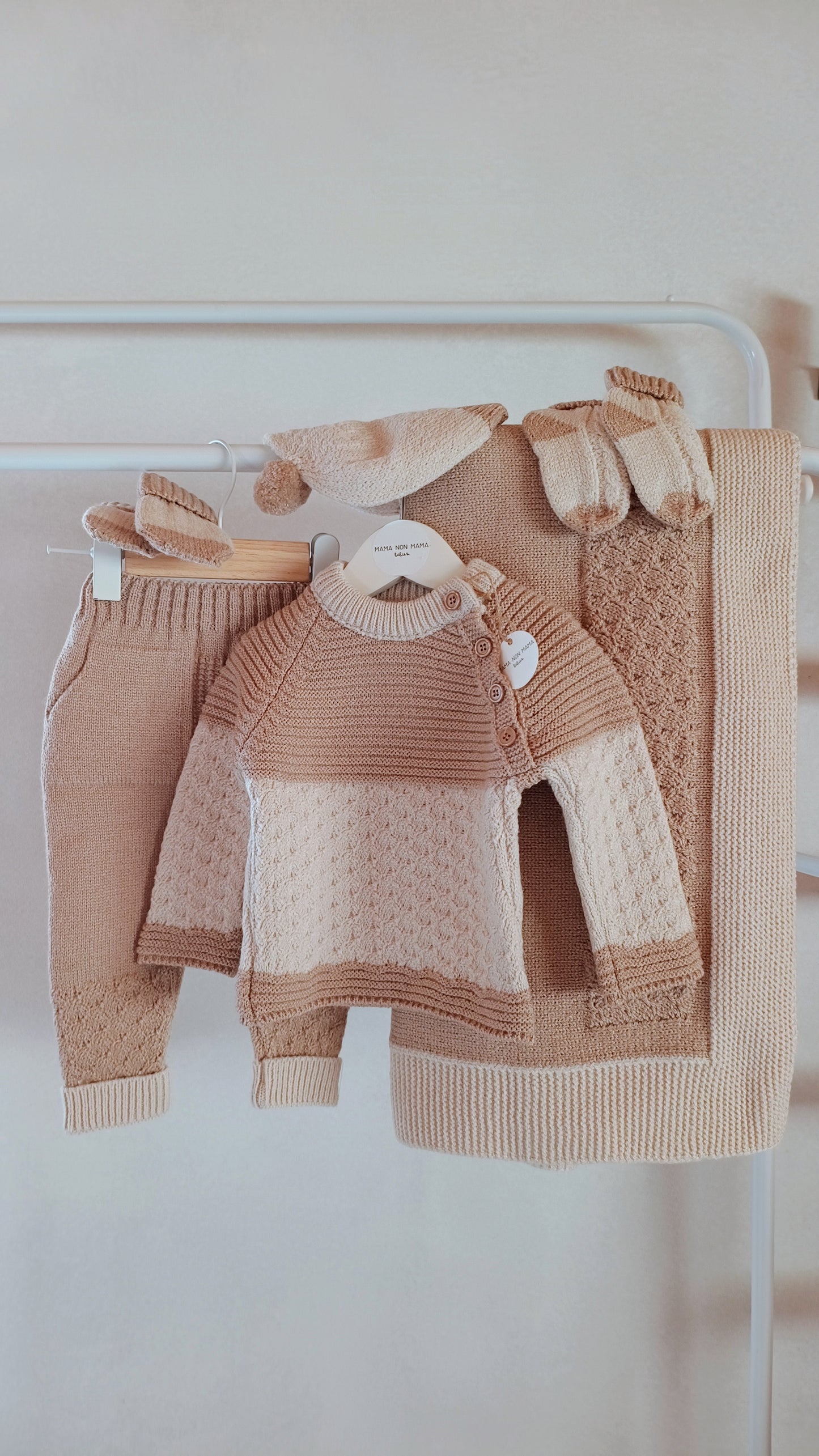 Coordinato CAPPUCCINO 6 pezzi lana