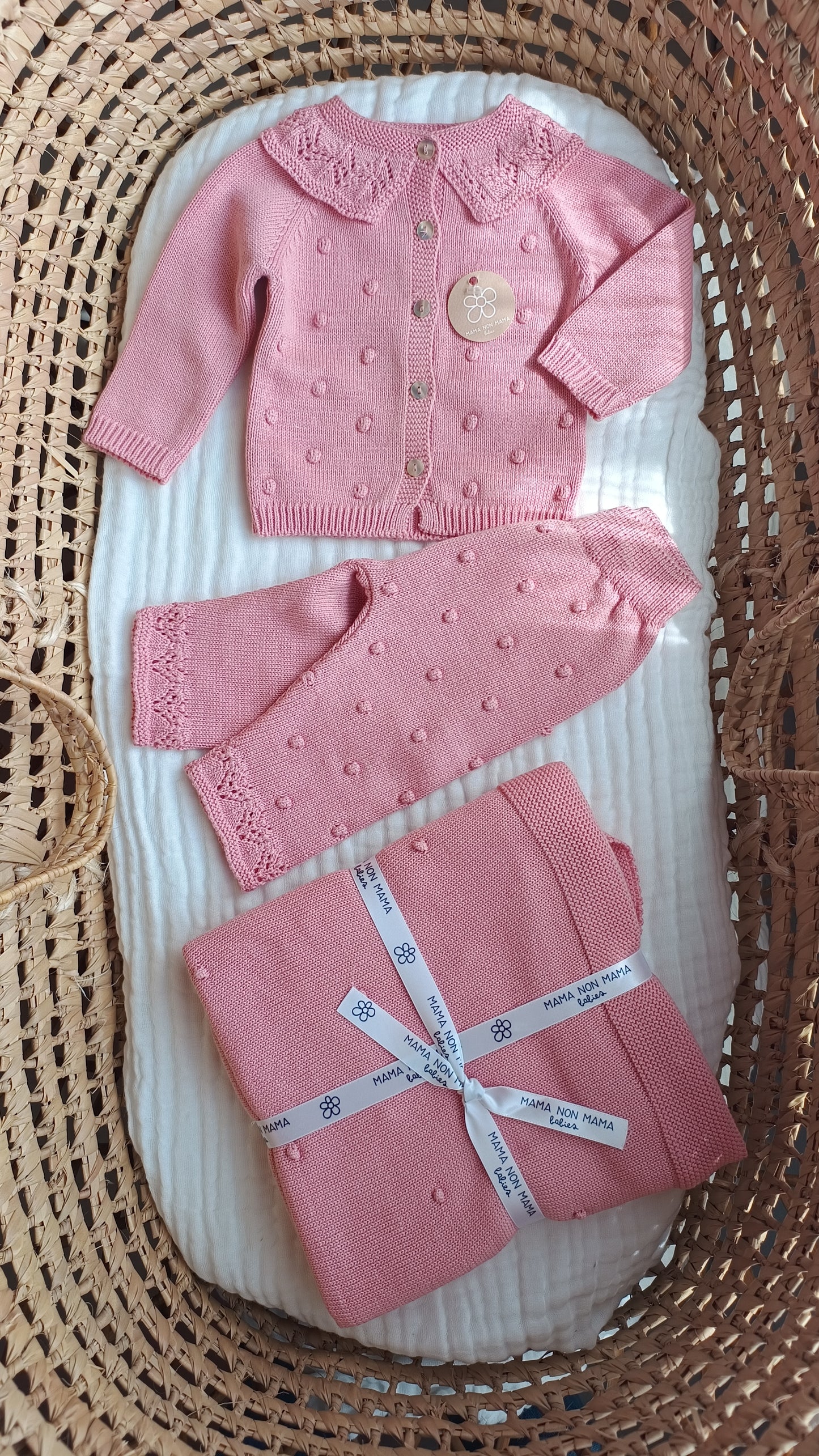 Completo colletto PERLA rosa