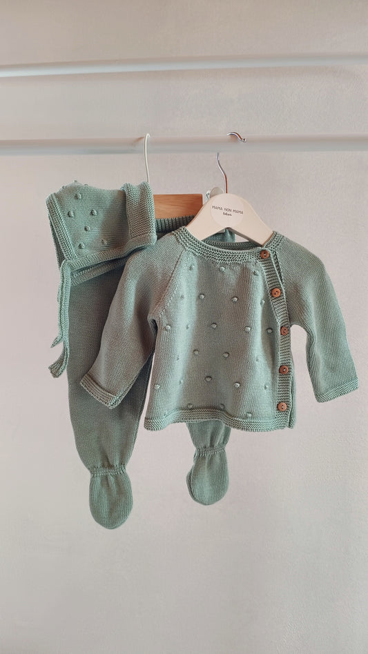 SET 3 pezzi PERLA verde