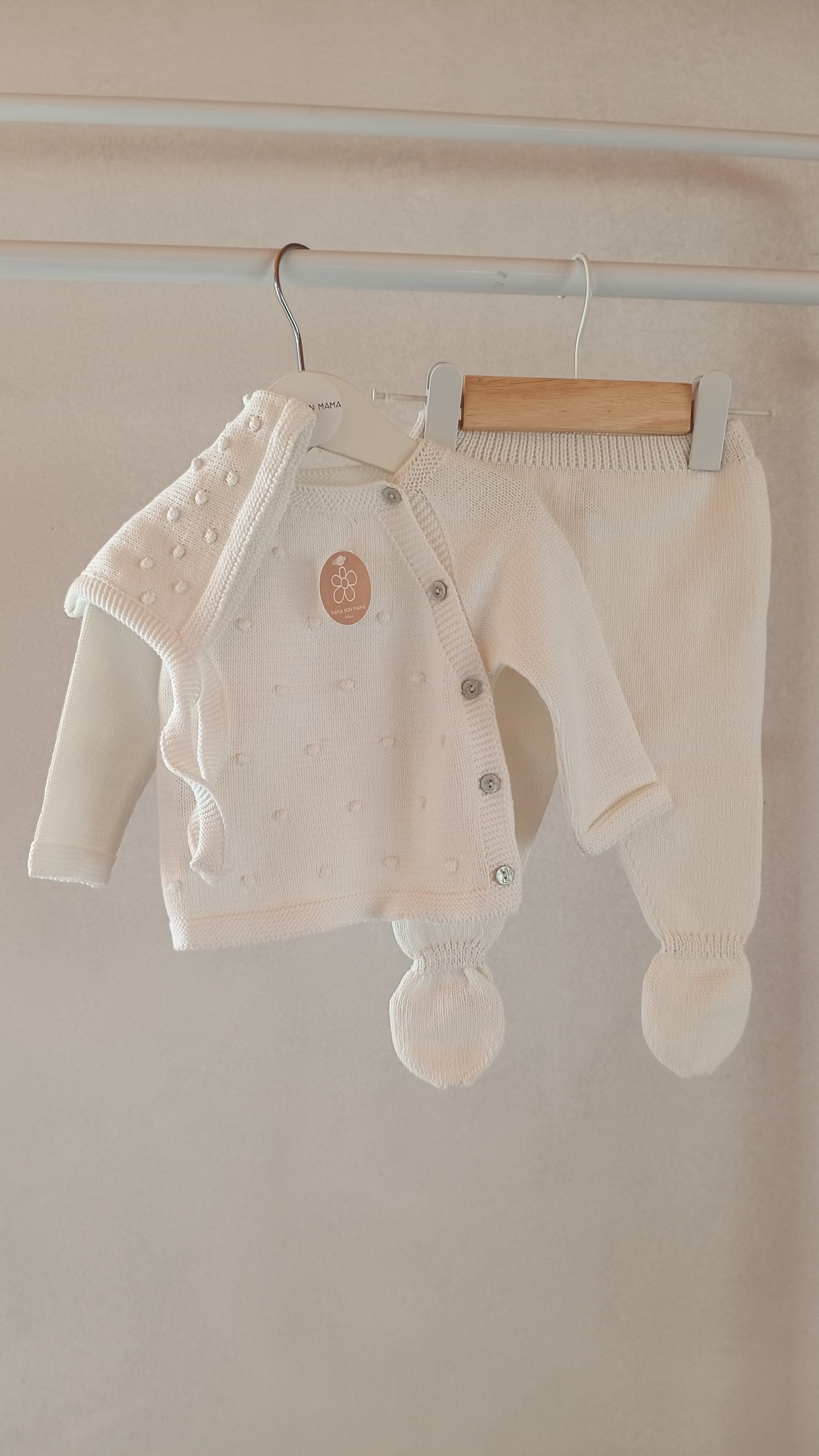 SET 3 pezzi PERLA bianco