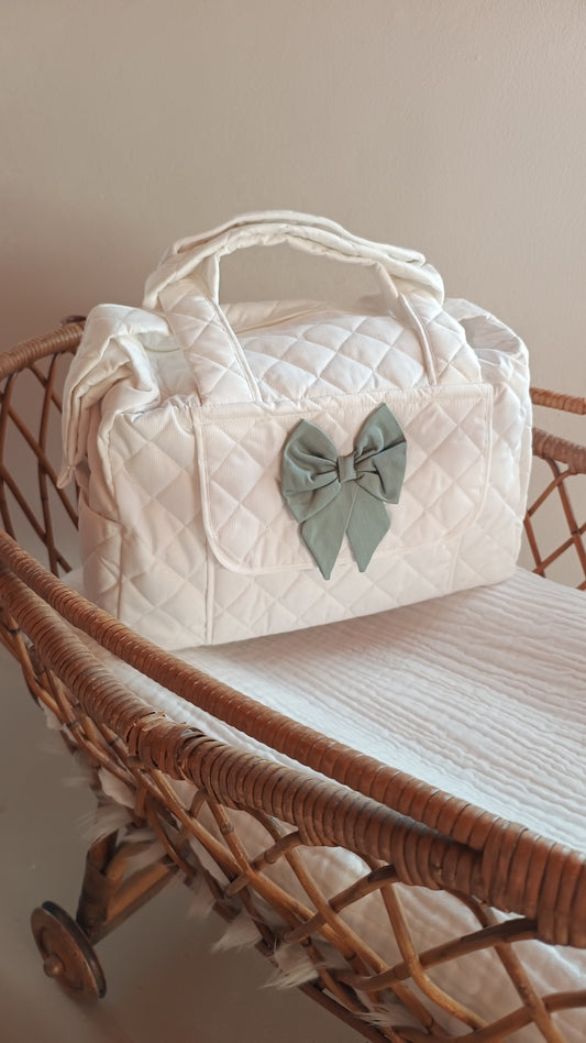 Borsa MAMY bianca con fiocco 🩷🩵