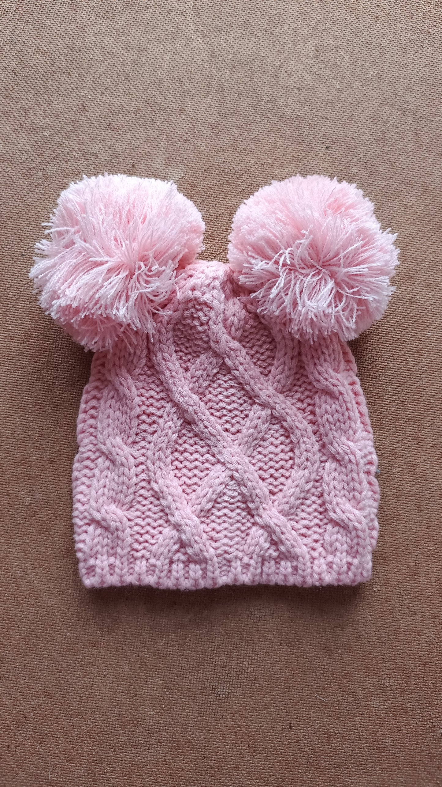 Cuffietta pon-pon 0-3 mesi e 6-12 mesi