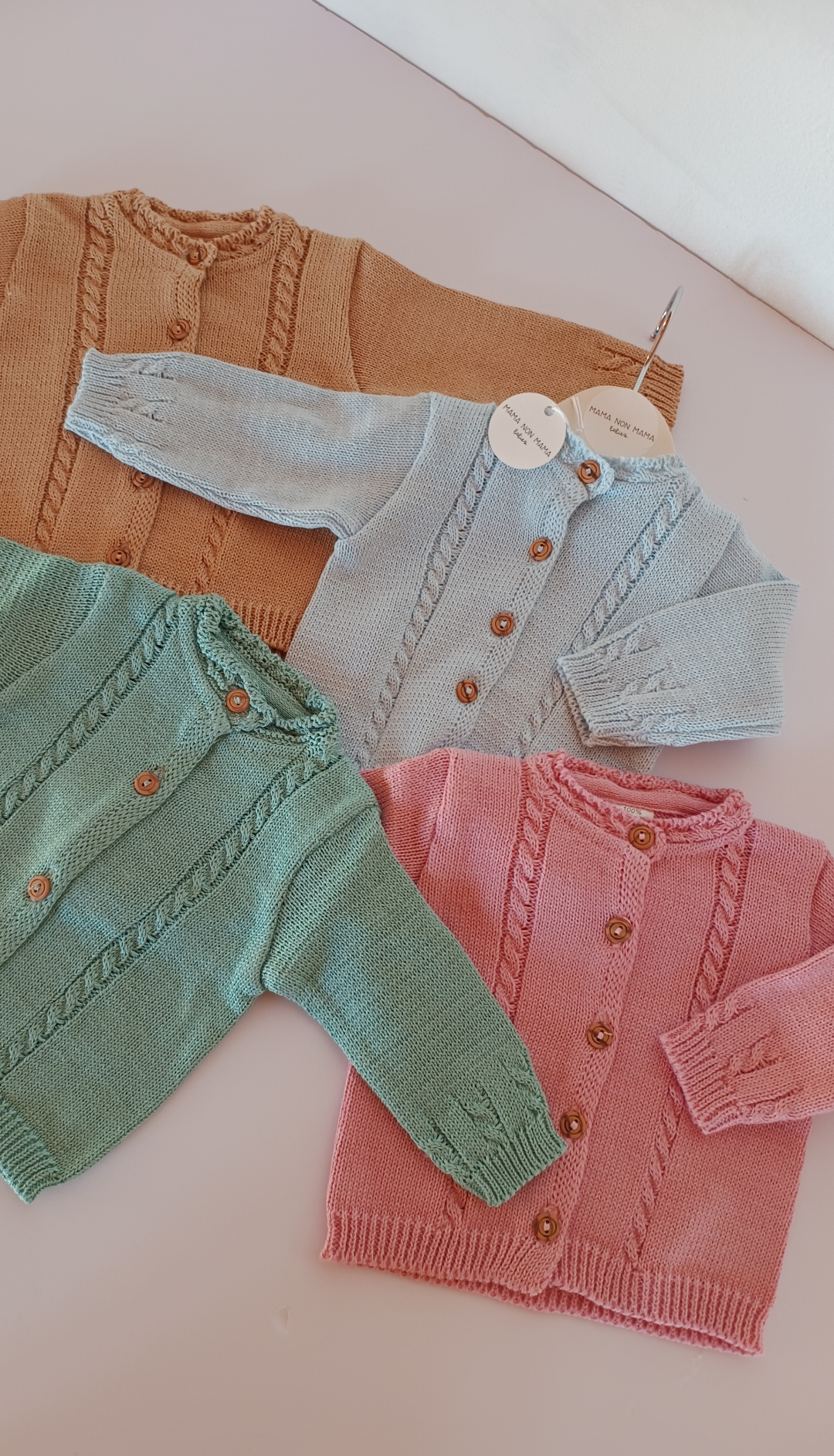Cardigan trecce cotone 100%