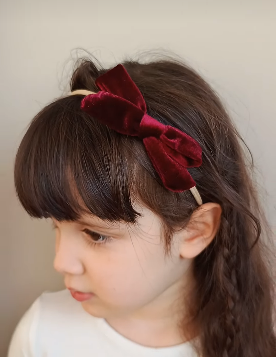 Fascetta velluto fiocco 0-5 anni
