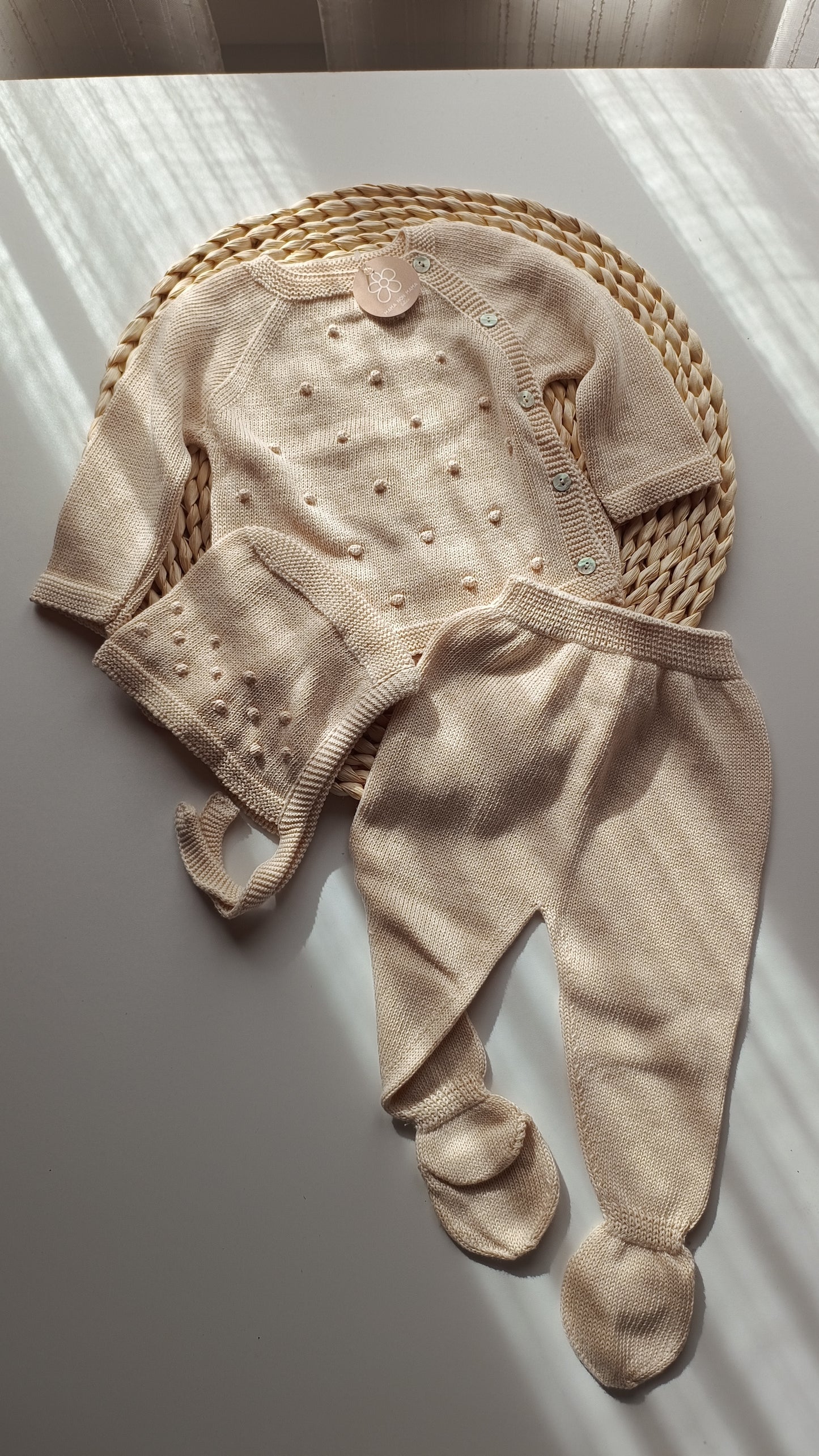 SET 3 pezzi PERLA beige