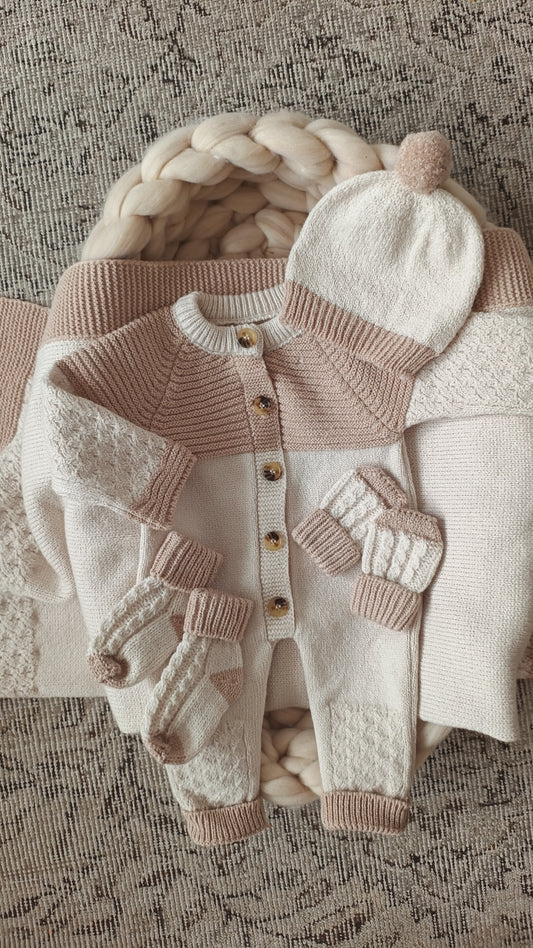 Lana 5 pezzi tutina bicolor