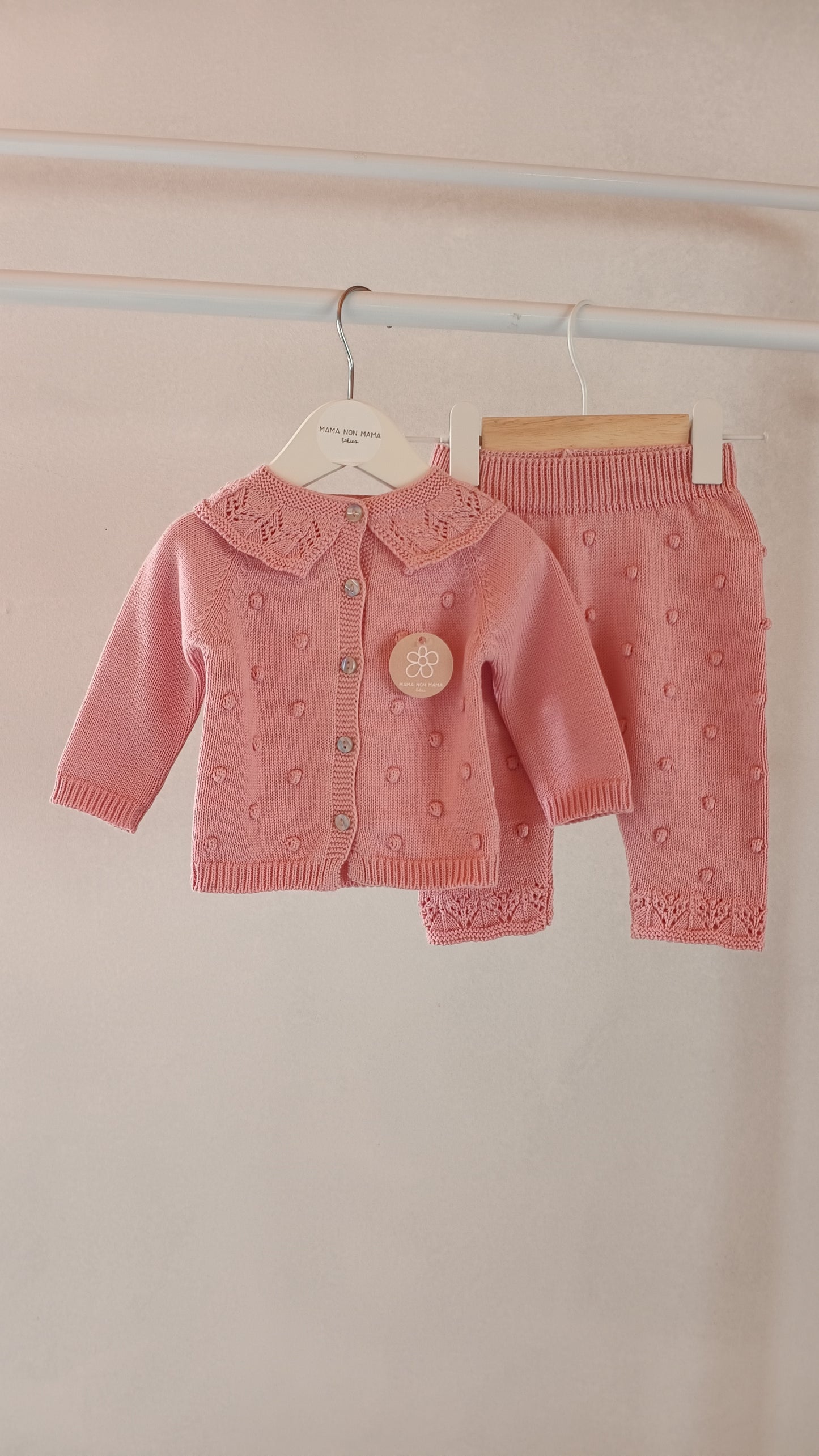Completo colletto PERLA rosa