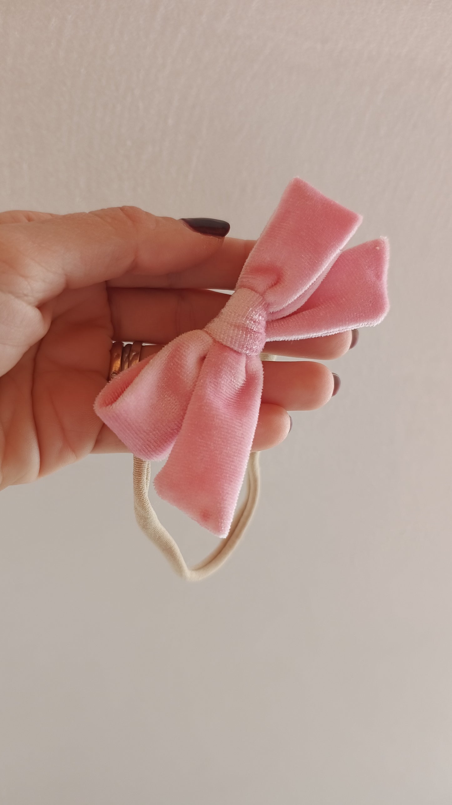 Fascetta velluto fiocco 0-5 anni