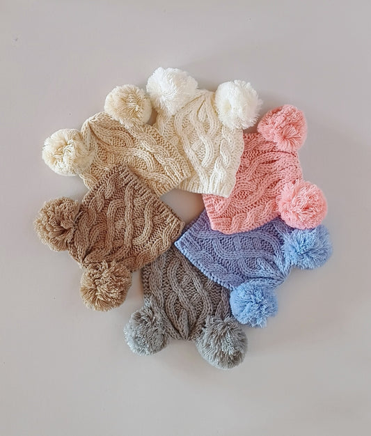 Cuffietta pon-pon 0-3 mesi